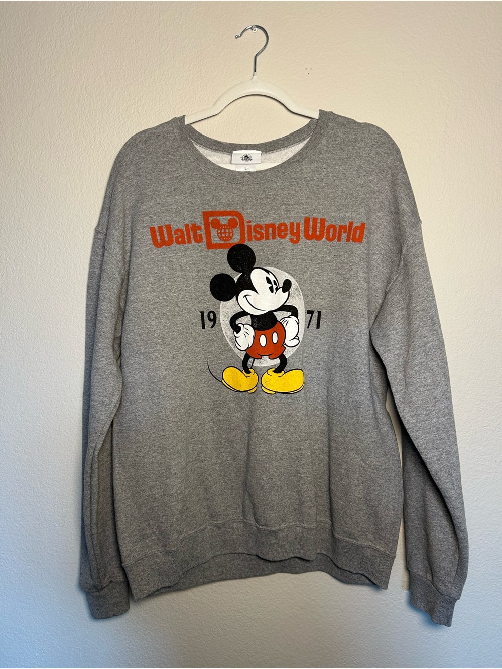 Disney Mickey Mouse Gray Crewneck Sweatshirt - Walt Disney World